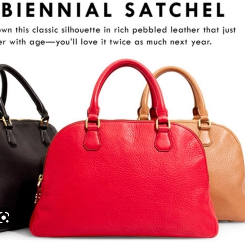JCrew Biennial satchel large red purse bag